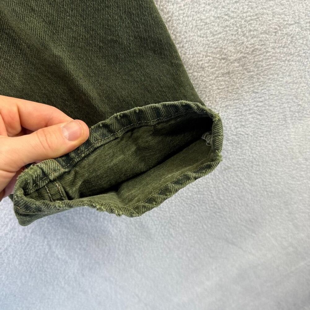 Vintage Levis Jeans Men's 34x32 Fits 32x31 Green Made In USA Relaxed Taper 90s - Picture 9 of 14